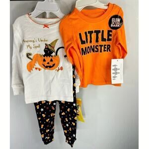 Spooky Night & 10Threads Halloween 3 Piece‎ Bundle Outfit Size 12 Months NWT